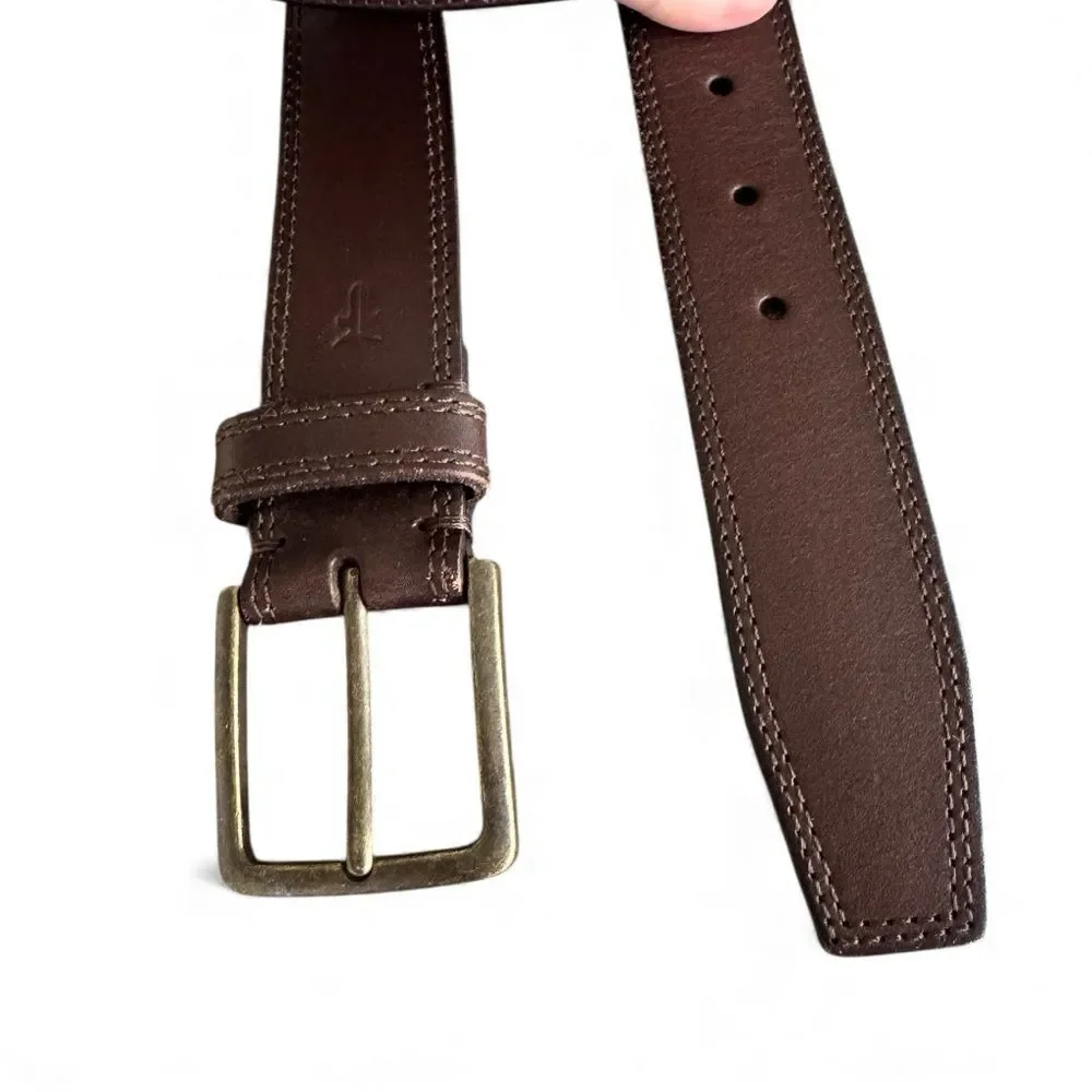 FRYE 35 MM PULL UP LEATHER BELT BROWN 40 NWOT